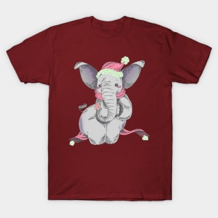 Snuggly Elephant with a Frosted Sugar Cookie T-Shirt